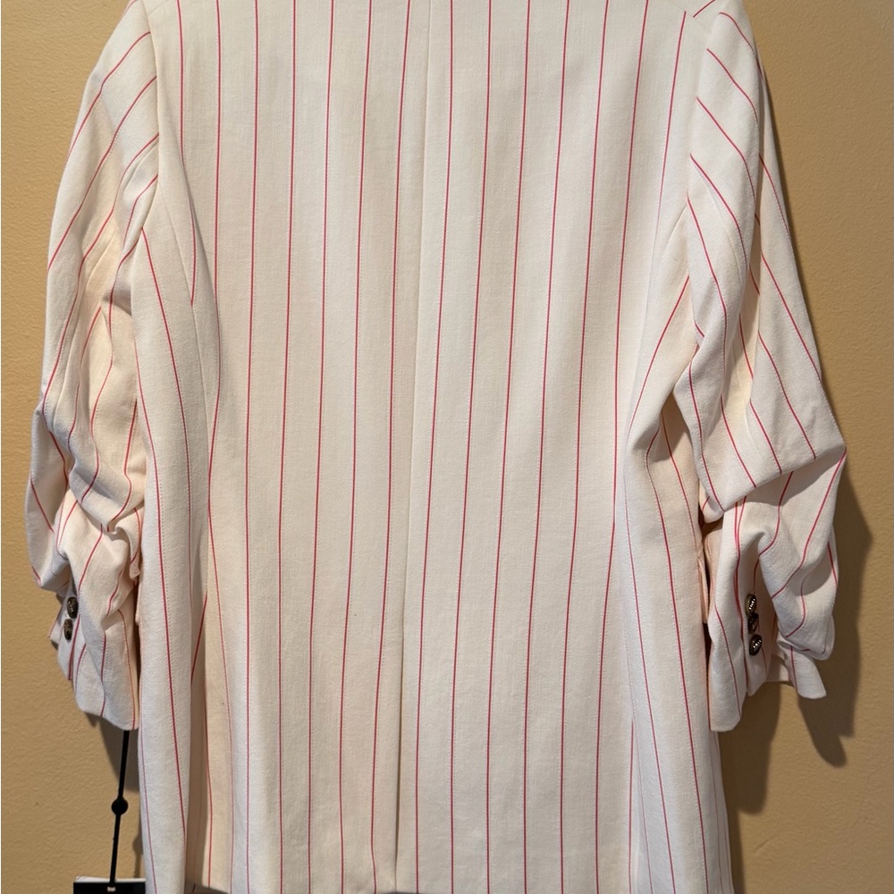 DKNY White and Pink Striped Blazer - Picture 4 of 5